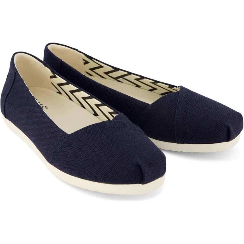 TOMS Women's Alpargata Classic Heritage Canvas Slip-On Flats Navy 8 NEW